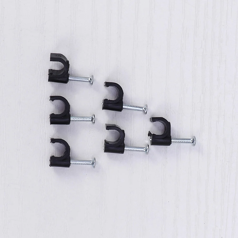 Wire Staple USB Cables Clips for Cord Steel Nail Coaxial Electrical Clamps Staples