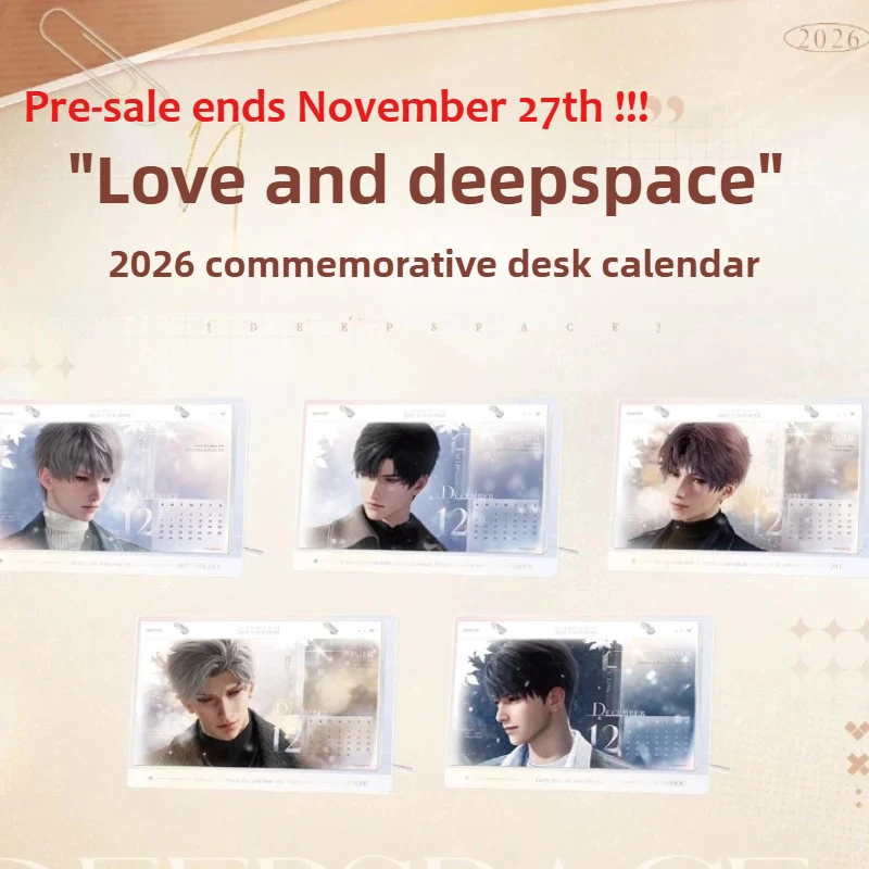 

2026 Love and Deepspace Calendar - Aster Sylus Zayne Rafayel Caleb - Single Desk Calendar