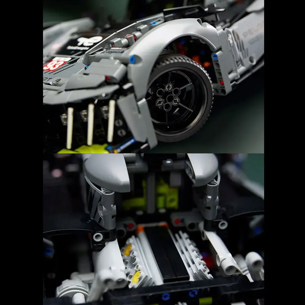 1775PCS Technische 9X8 24H Le Mans Hybrid Hypercar Auto Bouwstenen Monteren Bakstenen Voertuig Speelgoed Cadeau voor Kinderen Kids