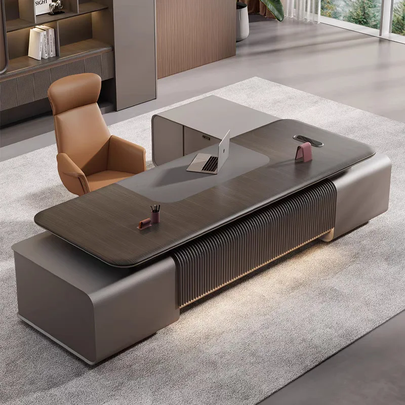 Desk Boss Table And Chair Combination Simple Modern Light Luxury Supervisor Manager Office Desk Computer Desk