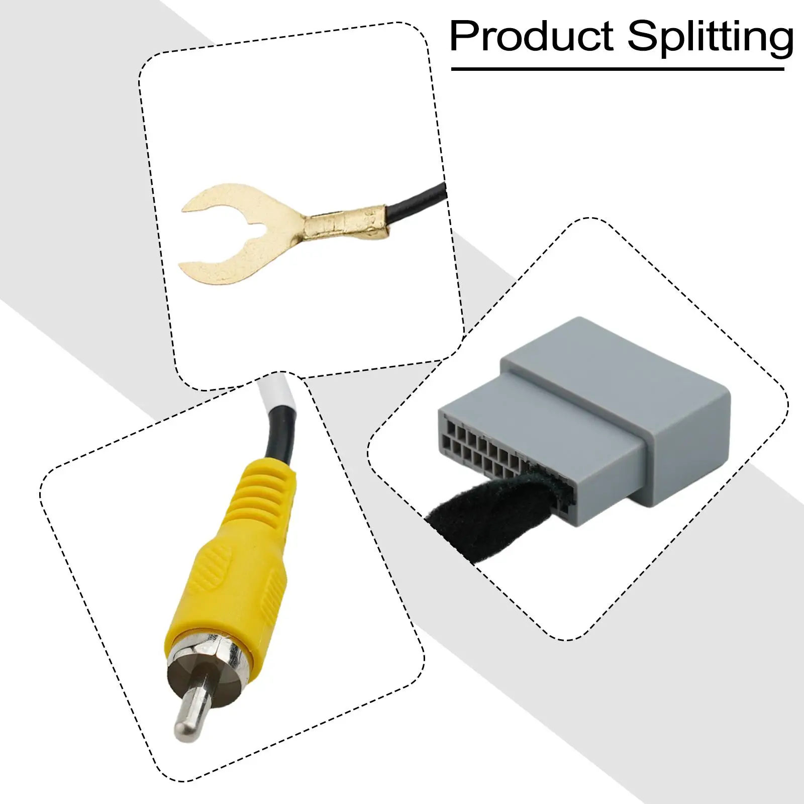 

Car Reversing Color Black 24Pin Car Camera Cable Car Camera Retention Cable Direct Installation Quick Installation