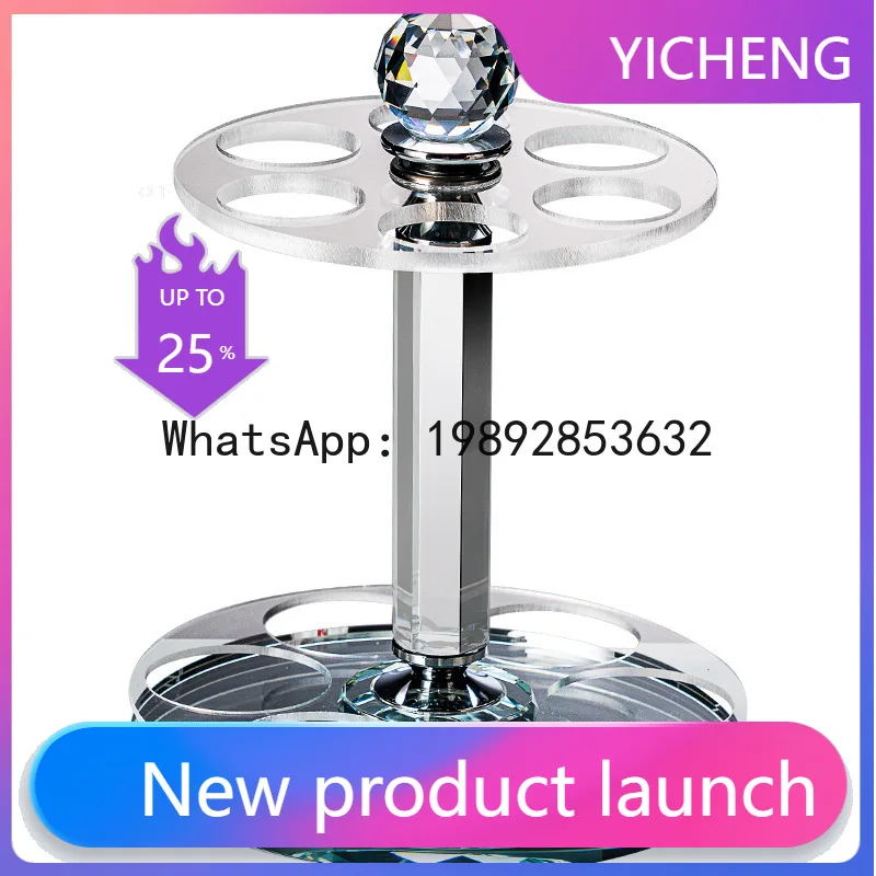 

Classy white wine glass rack storage light luxury high-end liquor glass hanging storage crystal display rack cup suit