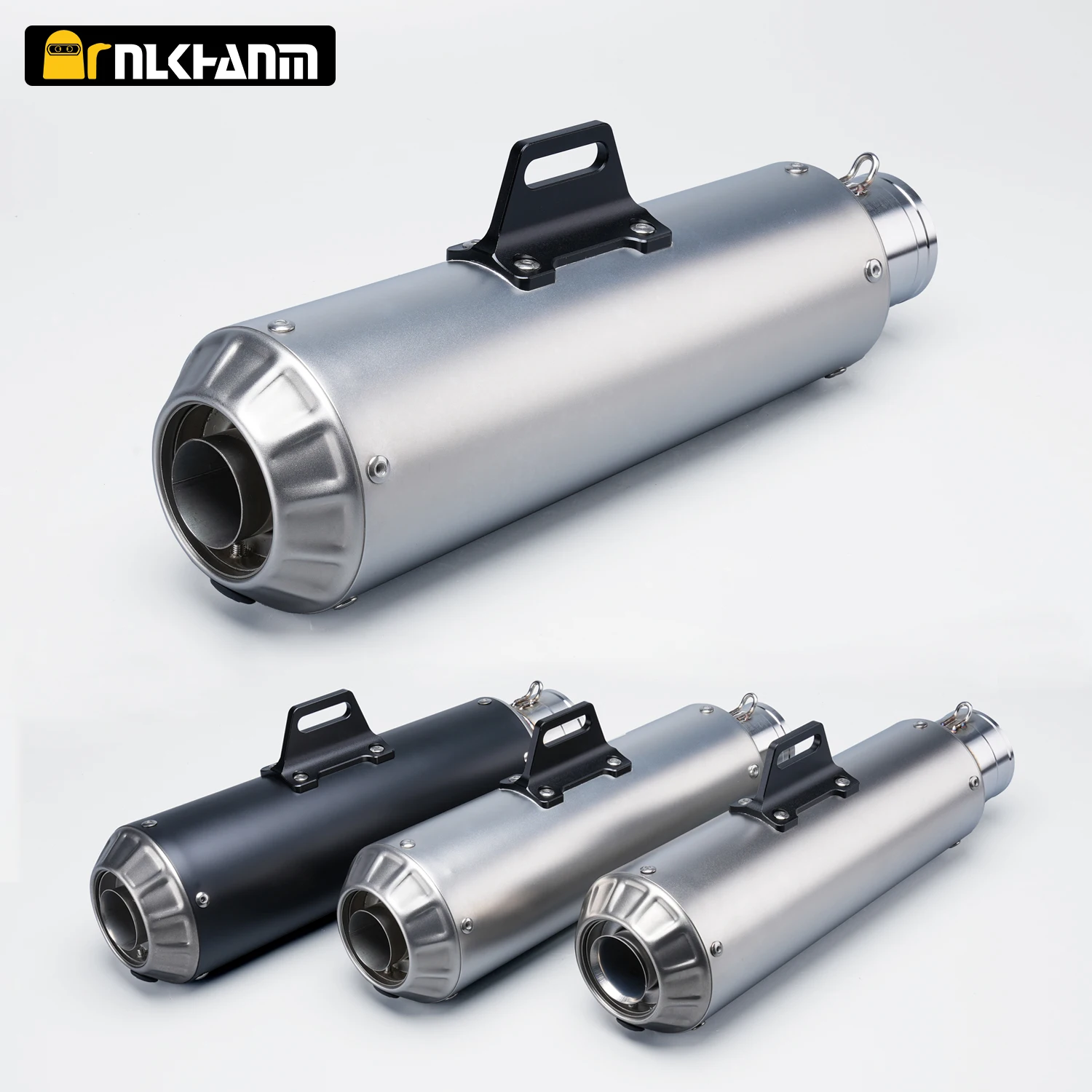 

51mm/60mm Universal motorcycle exhaust system stainless steel black buckle muffler modified for R3 R6 CBR650 ZX4R ZX6R