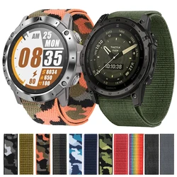 26mm 22mm Elastic Nylon Loop Strap For Coros VERTIX 2 Adjustable Band For Garmin Tactix 7 AMOLED 7Pro Delta Bravo Quatix 7X Belt