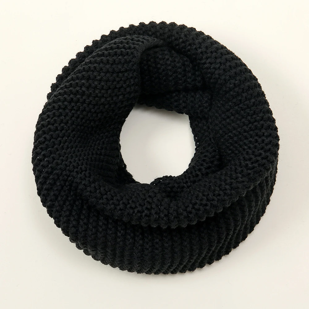 2024  Infinity Knitted Ring Scarf Winter Soft Warm Snood Ladies Ring Loop Scarf Neck Warmer Woolen Fashion Shawl Neckerchief