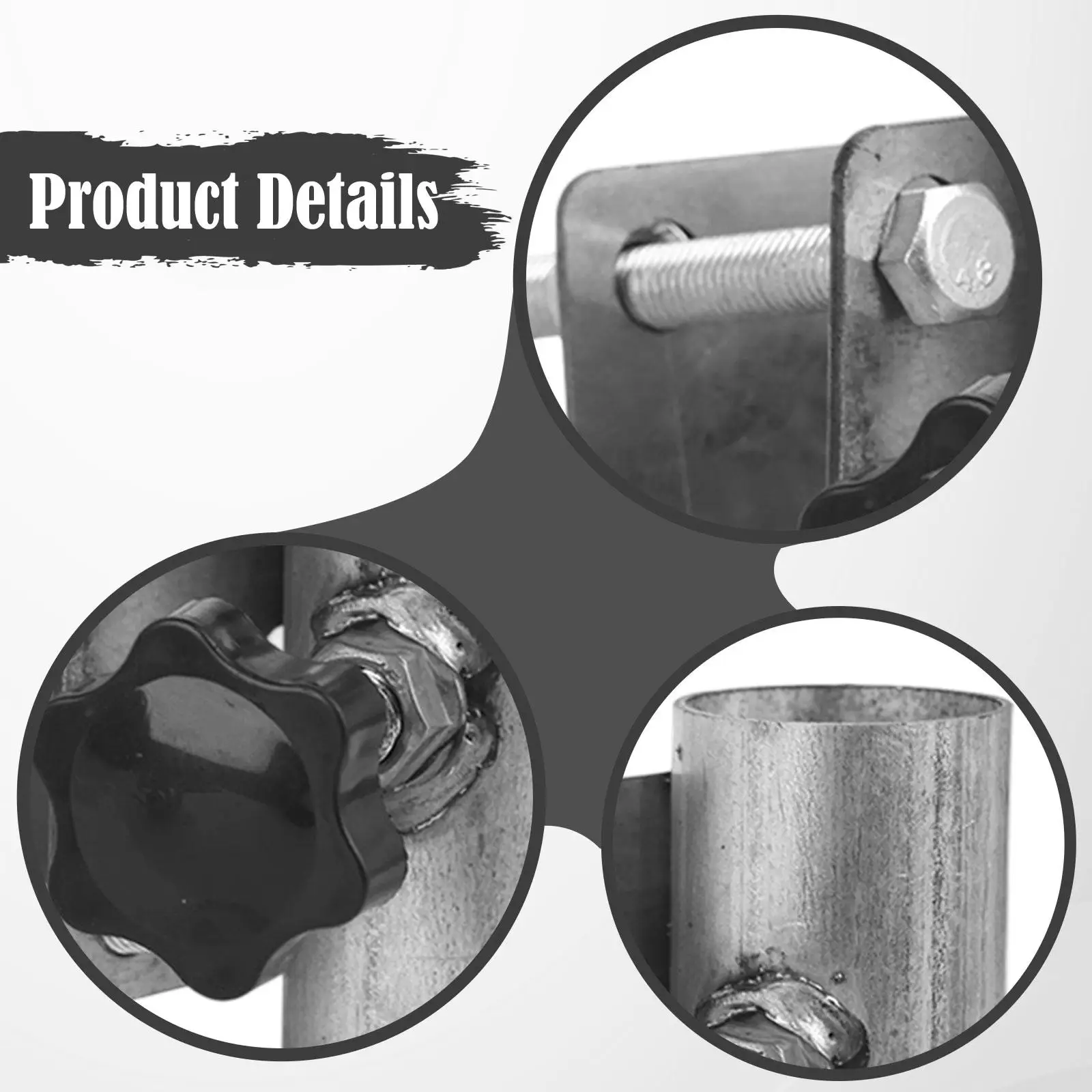 Heavy Duty Umbrella Mount Metal Clamp Bracket Deck Umbrella Holder Space Saving Outdoor Garden Base