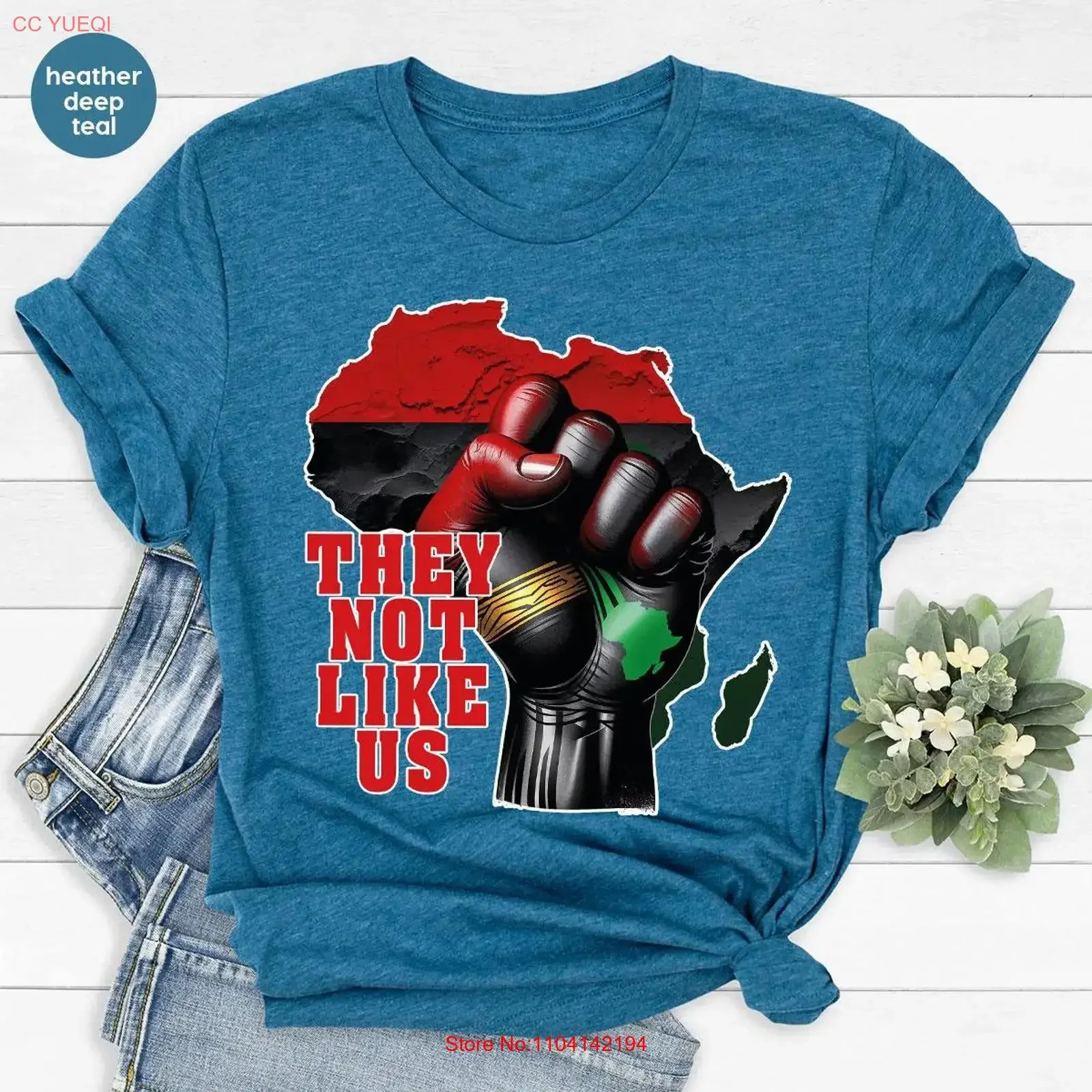 T-shirt vintage délavé « They Not Like Us » – Fierté afro-américaine, Juneteenth, Mois de l'histoire des Noirs, Lives Matter