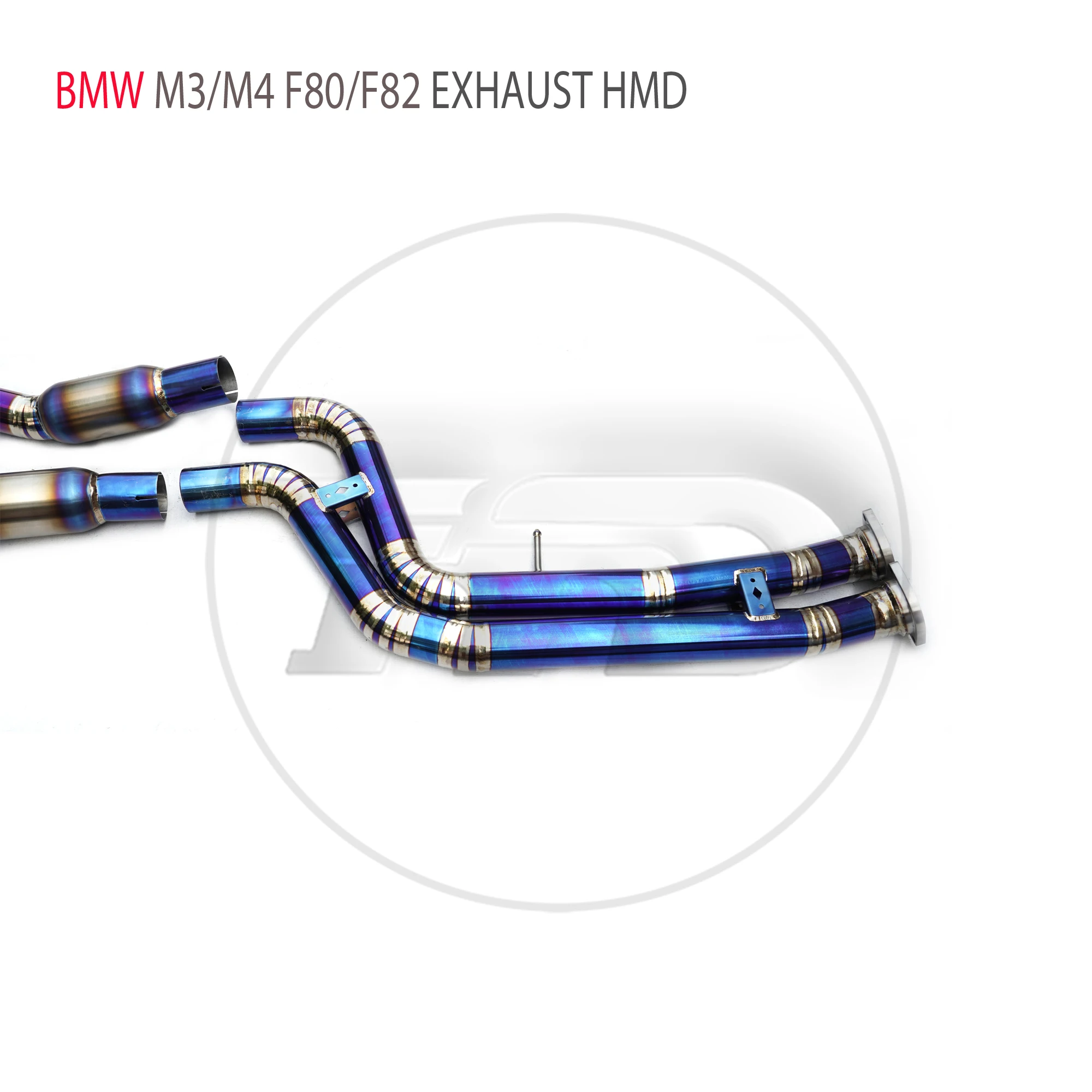 HMD Special Catback Titanium alloy For BMW M3/M4 F80/F82 S55 3.0T 2014-2018  Equal Length Midpipe Catback Muffler Exhaust