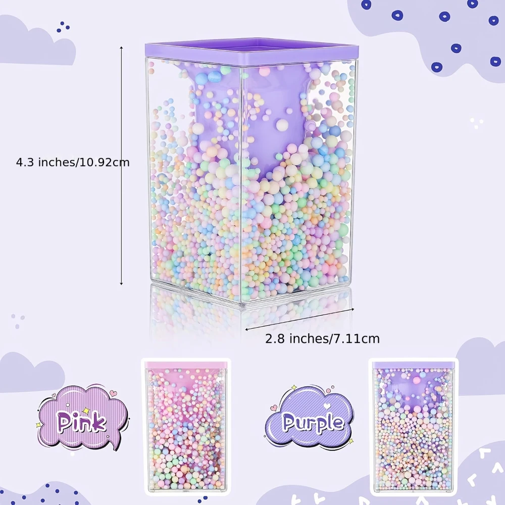 2 Pcs Cute Bubble Pen Holder Multi-purpose Desktop Organizer  Back to School Gift Office Supplies Pink and Purple Set Stationery