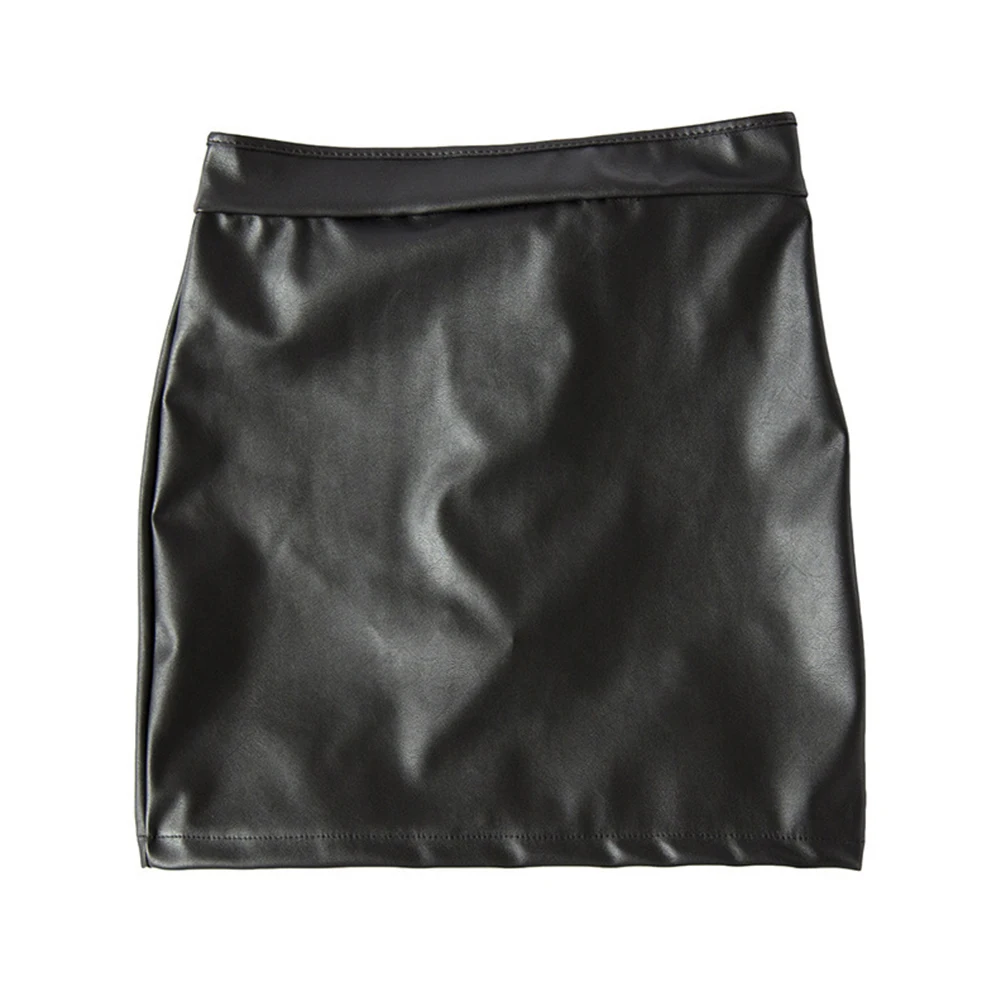 Sexy Women Open Hip Mini Skirt Party Clubwear Open Butt Faux Leather Black Wet Look PU Leather Bodycon Fetish Club Erotic Skirt