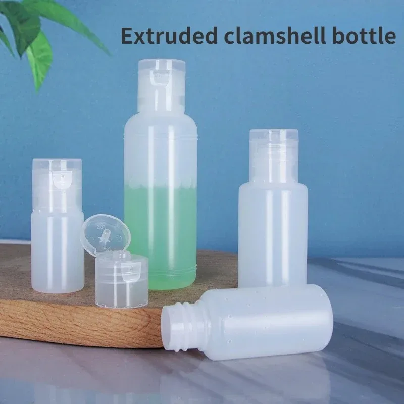 10pcs 10 20 30 50 ML Extruded Plastic Bottles PE Semi-transparent Butterfly Cover Cosmetics Separate Bottles Flip Cover Bottles