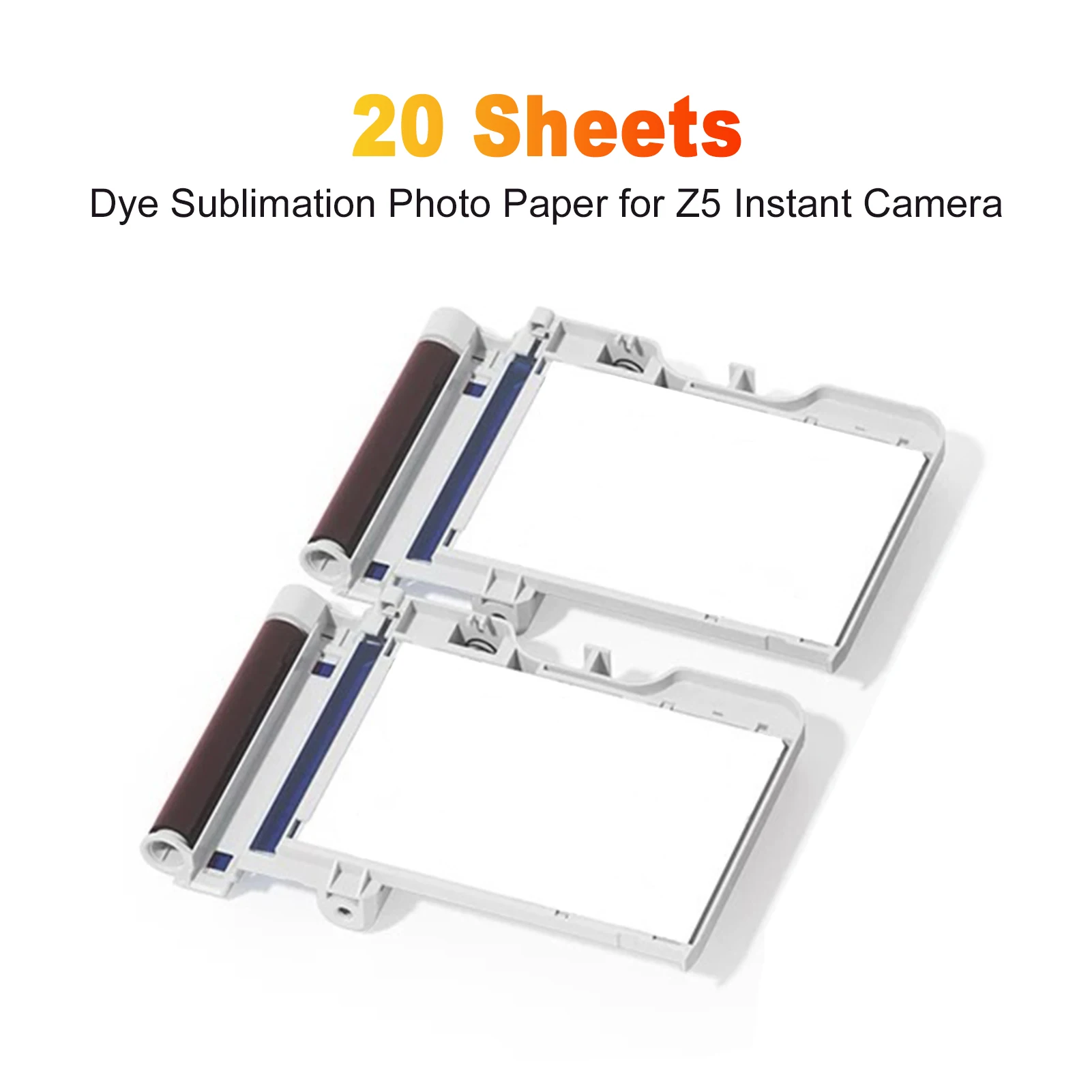 

20 Sheets Dye Sublimation Photo Printing Paper Printer Paper 2x3 Inch Clear Printing Cost Effective for Z5 Photo Printer