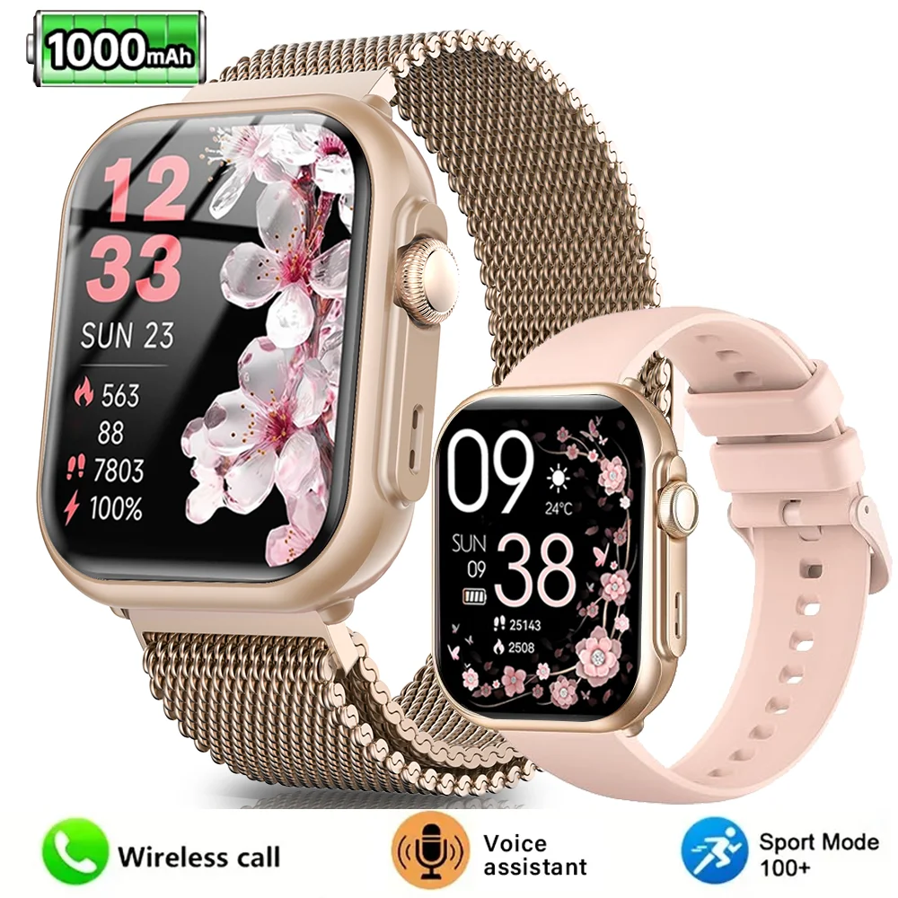 

Смарт-часы Viiray, Bluetooth-вызов, SpO2, монитор сердечного ритма сна, фитнес-трекер для женщин и мужчин, совместимый с IOS Android