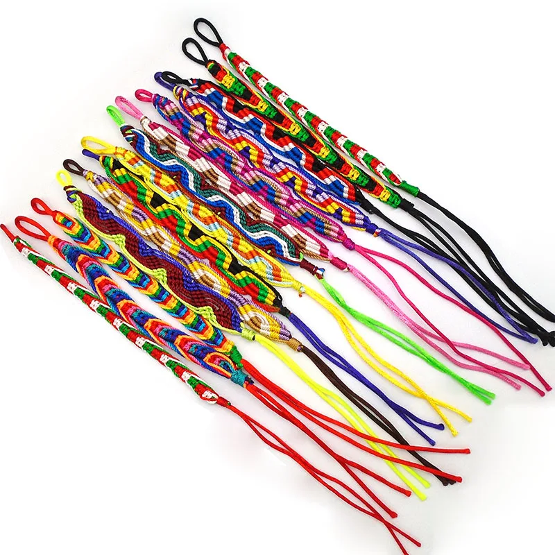 5pcs Fashion Boho Handmade Rasta Friendship Bracelet Surfer Hippy Wristband Cotton Silk Reggae Jamaica Jewelry Gift