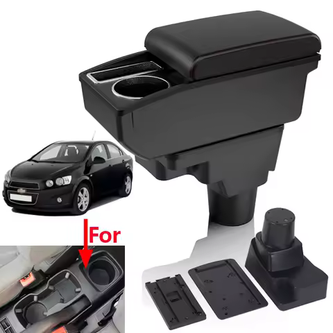 Car Armrest For Chevrolet Aveo For Chevrolet Sonic Interior Center Console Storage Box with Cup Holder Car Interior Accessories