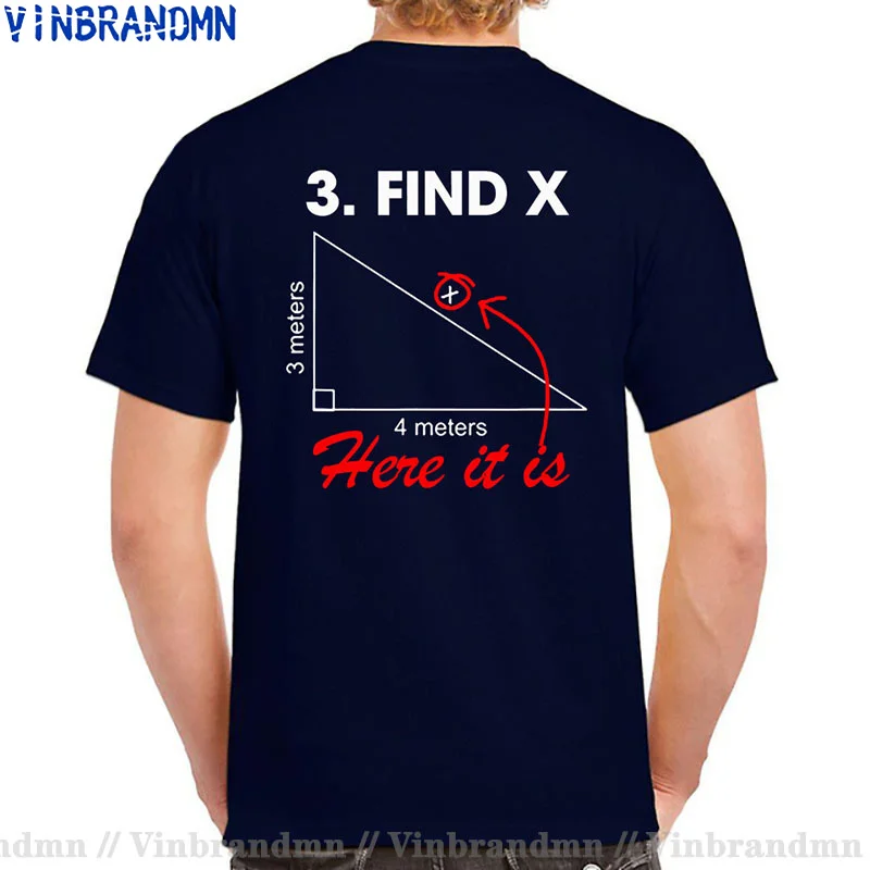 Camiseta divertida de matemáticas es fácil para hombre, camisa con mensaje "Find X Here It Is", camisa interesante de Equation Mathmatic, para profesor de matemáticas