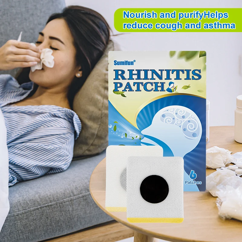 18Pc Sumifun Rhinitis Patch Runny Nose Remove Cold Cough Chronic Pharyngitis Treatment Medical Plaster Stuffy Nose Itchy Sticker