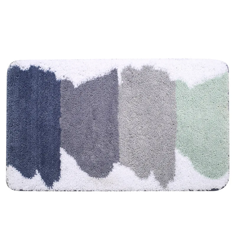 Simple Nordic Bath Mat Home Flocking Carpet Floor Mats Entryway Bedroom Bathroom Water-absorbent Non-slip Foot Rugs Bathmat