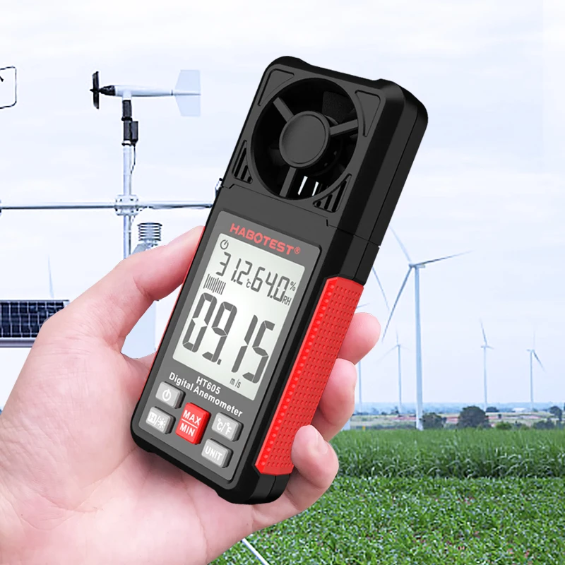 Portable Digital Anemometer Sale Speed Measuring Instruments Measures Air Velocity Temperature Humidity Wireless