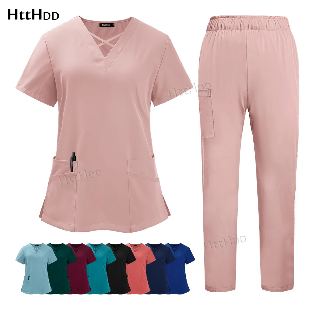 

Multicolor Medical Uniforms Hospital Surgical Nurse Scrubs Set Women Nurses Accessories Soft Dental Clinic Beauty Salon Workwear