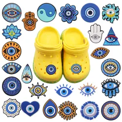 New Arrival 1-25Pcs Evil Eyes Yin and Yang Adult Slipper Shoes Buckle Charms Accessories DIY Holiday Gift