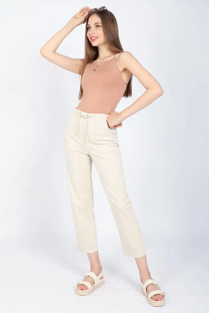 Women Chino Pants Stone