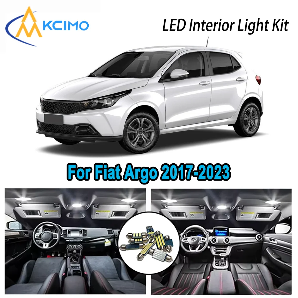 

High-Quality LED Interior Kit for Fiat Argo 2017-2023 2019 2020 2021 2022 Premium Error-Free Dome Map Trunk Automotive Lamps