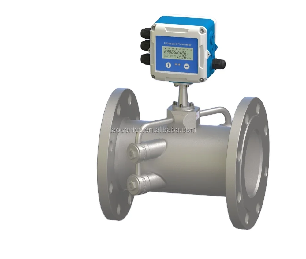 Long term measurement high accuracy fixed mount ultrasonic inline flow meters