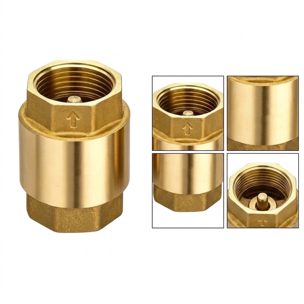 Cast Brass Check Valve 3/4 Inch for Long Term Use in Irrigation Pipelines Water For Pumps and Hydronic Circuits