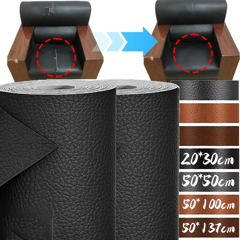 Leather Repair Tape Self Adhesive Leather Repair Patch Sofa Couch Furniture Car Seat Cuttable Refinisher Waterproof Scratch Tape