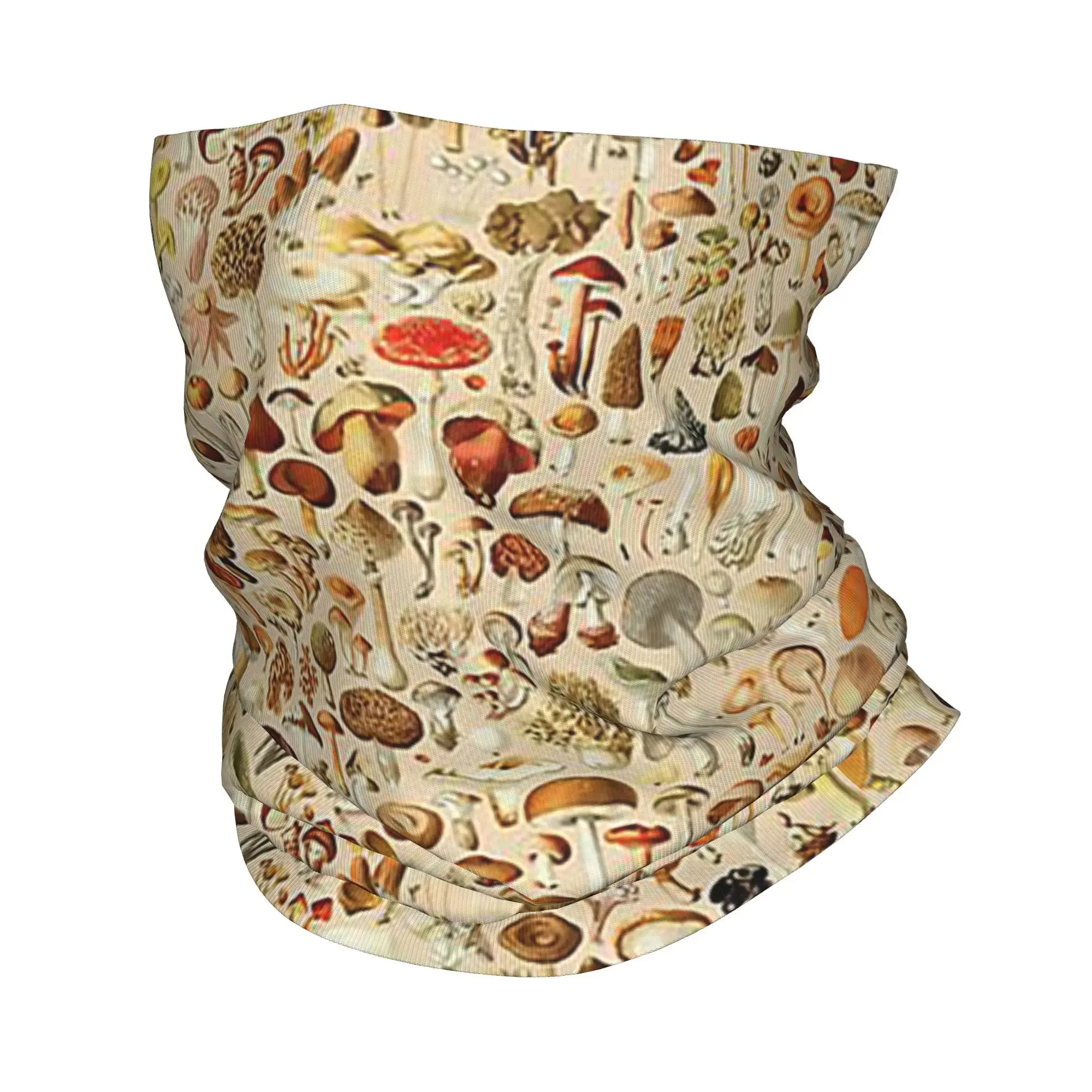 Vintage Mushroom Designs Collection Bandana Neck Gaiter Printed Mask Scarf Headband Riding For Men Women Adult Windproof