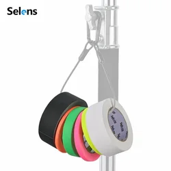 Selens Photography Tape Cloth Base Tape Black White Yellow Strong Glue Photo Studio Kits Photo Props Super Glue Cloth Base Tape