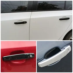 For Opel Vectra C 2002-2009 Carbon Fiber Color Modify Refit Chrome Door Handle Cover Decoration Trim Protection Sticker