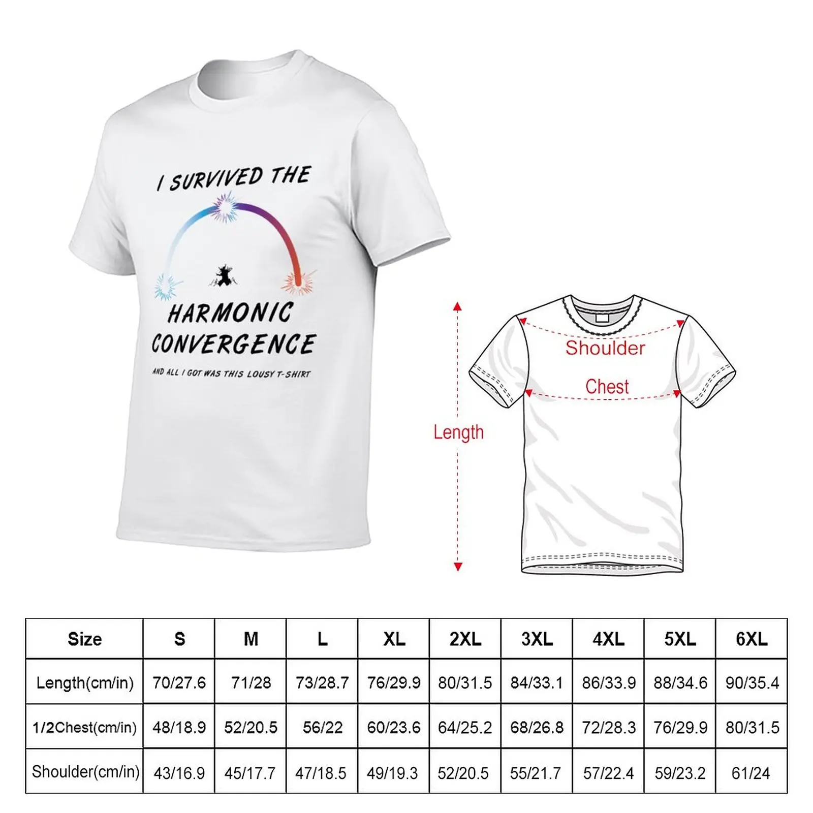 I survived the Harmonic Convergence- light shirt design T-Shirt new edition korean fashion tees T-shirts for men cotton