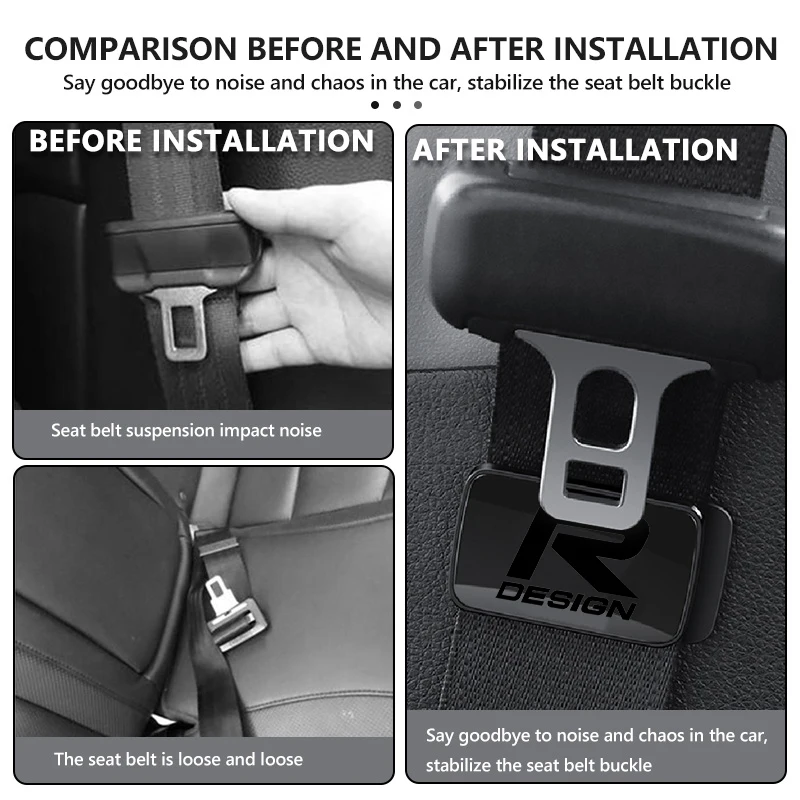 Magnetic Car Interior Supplie Seat Belt Holder Stabilizer Buckle For Volvo AWD V50 S60 XC60 S40 XC40 XC90 V60 S80 S90 V90 C30