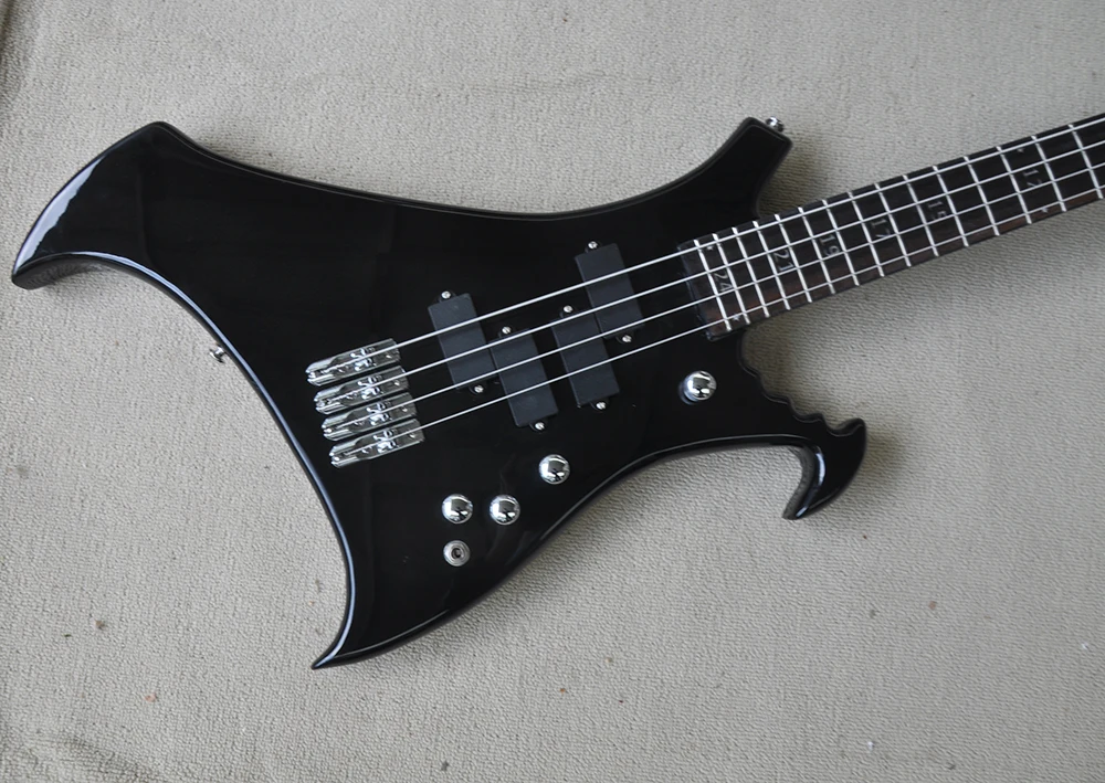 4 Strings Unusual Electric Bass with 24 Frets,Rosewood Fretboard,Customizable