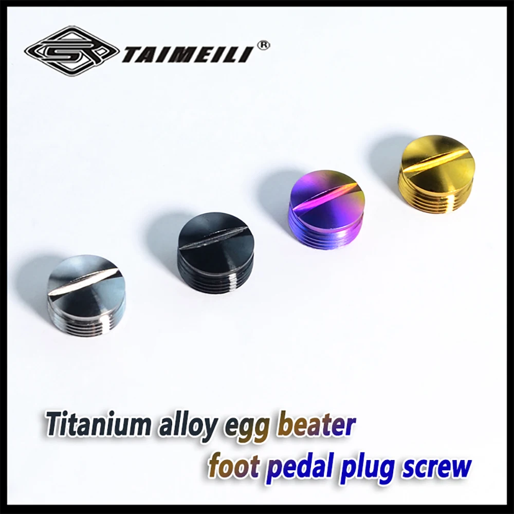 TAIMEILI 2pcs Titanium alloy screw beater pedal shaft plug screw