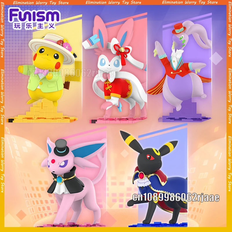 

In Stock Original Funism x Pokémon UNITE Serise Figures Model Goodra Sylveon Pikachu Trendy Toys Decoration Surprise Toys Model