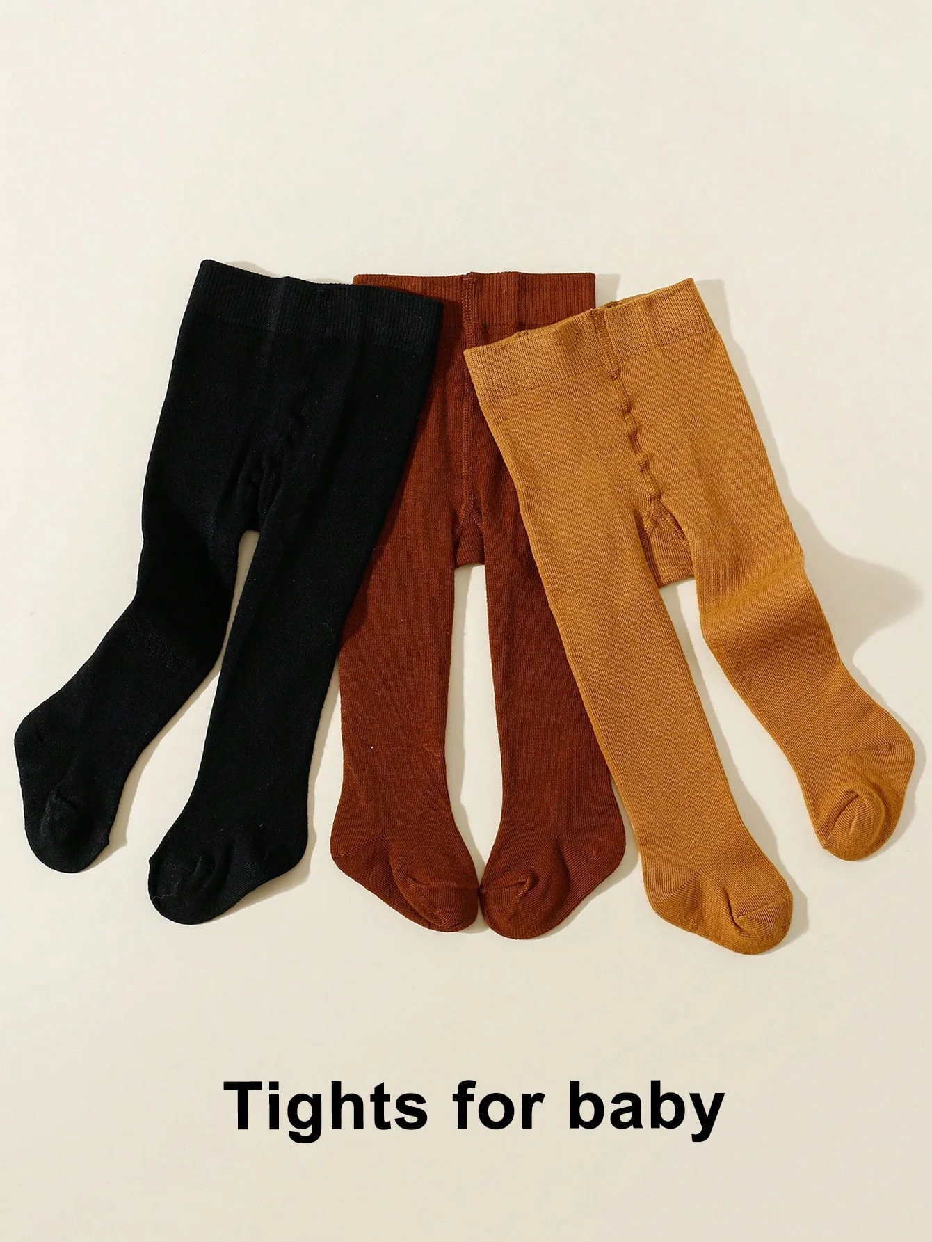 3 Paar neue Strumpfhosen für Babys, einfarbige Leggings mit elastischem Bund für Neugeborene, schmal geschnittene Sockenstrumpfhosen für Kleinkinder, für den Alltag