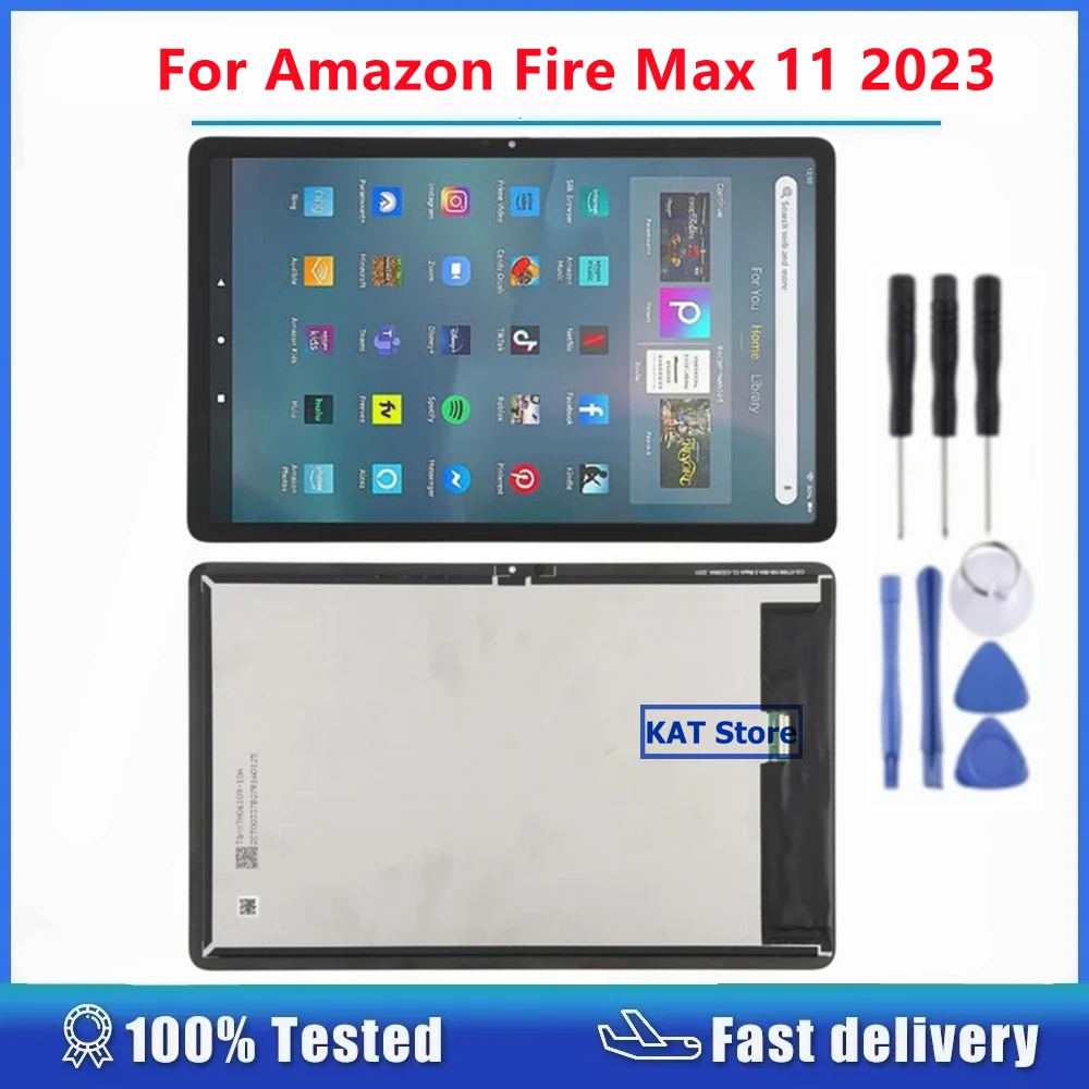 Compatible For Amazon Fire Max 11 2023 LCD Display Screen Touch Digitizer Full Assembly Replacement