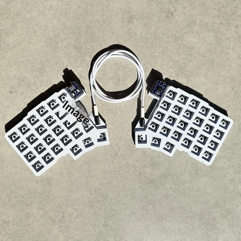 Fmouse 54 Split Ergonomic Wired Keyboard Hot Swappable Qmk Vial Programmable Left Right Hand For Office Gaming Typists Gamers