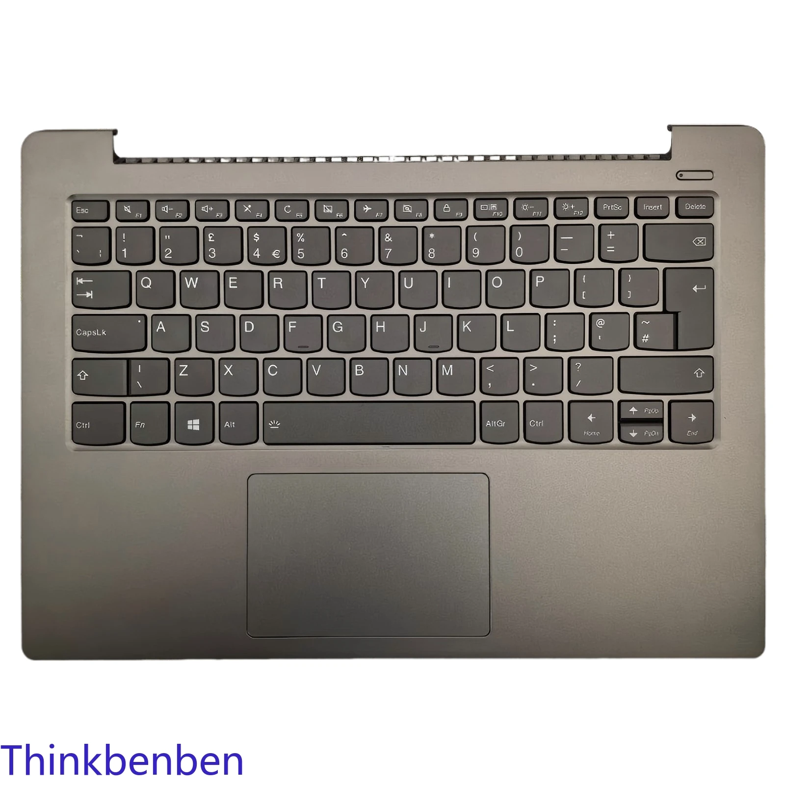 UK English Mineral Gray Keyboard Upper Case Palmrest Shell Cover For Lenovo 330S 14 14IKB 14AST Laptop 5CB0R57339