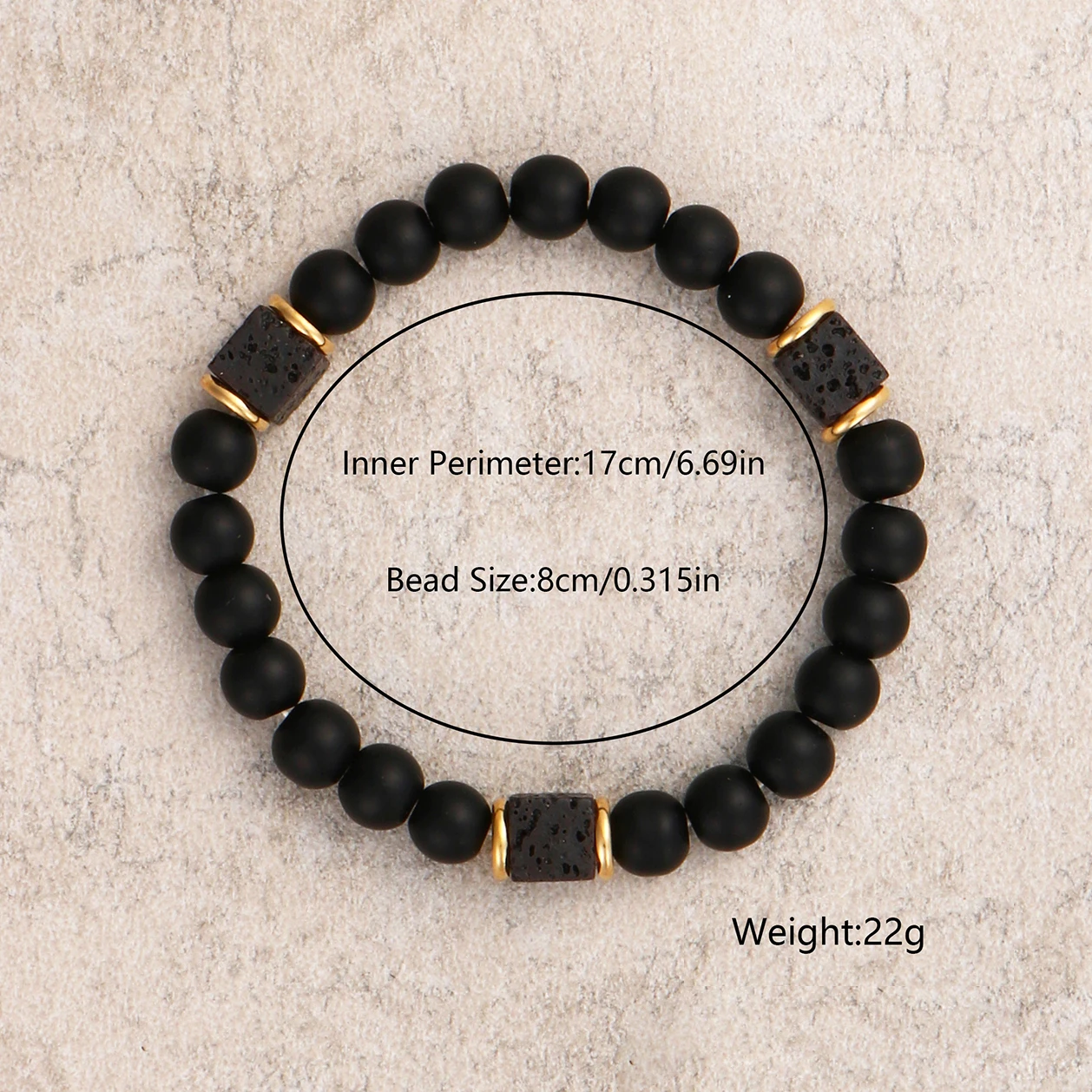1PC Vintage Male Tribal Coconut Shell Wooden Beaded Bracelet for Men Lava Stone Bracelet Man Jewelry Gift for Him - Image 6