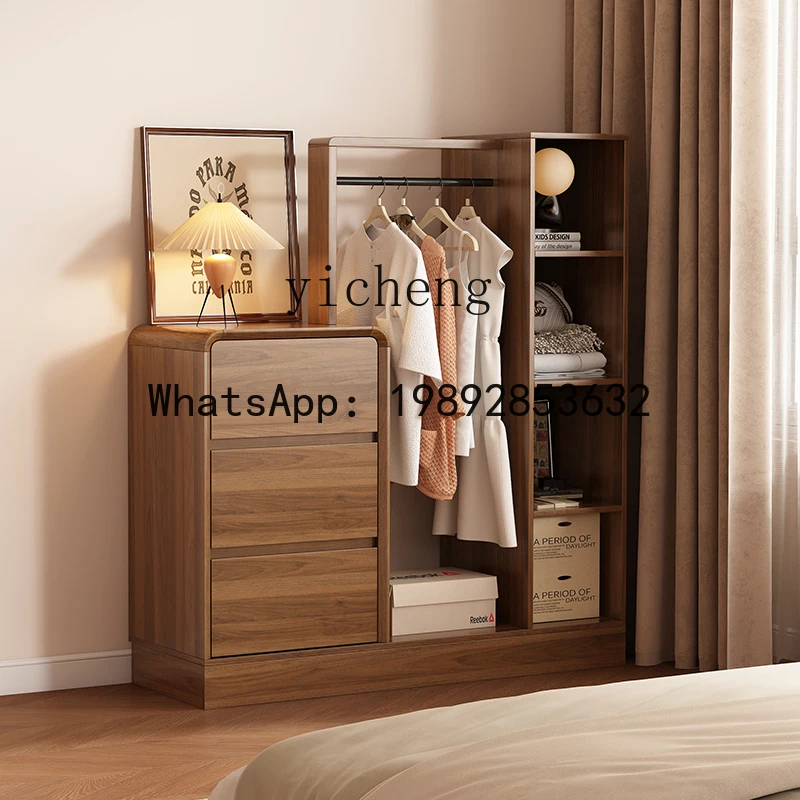 ABC  Home Bedroom Chest Storage Cabinet  Hanger Integrated Bedside Cabinet Wall Locker