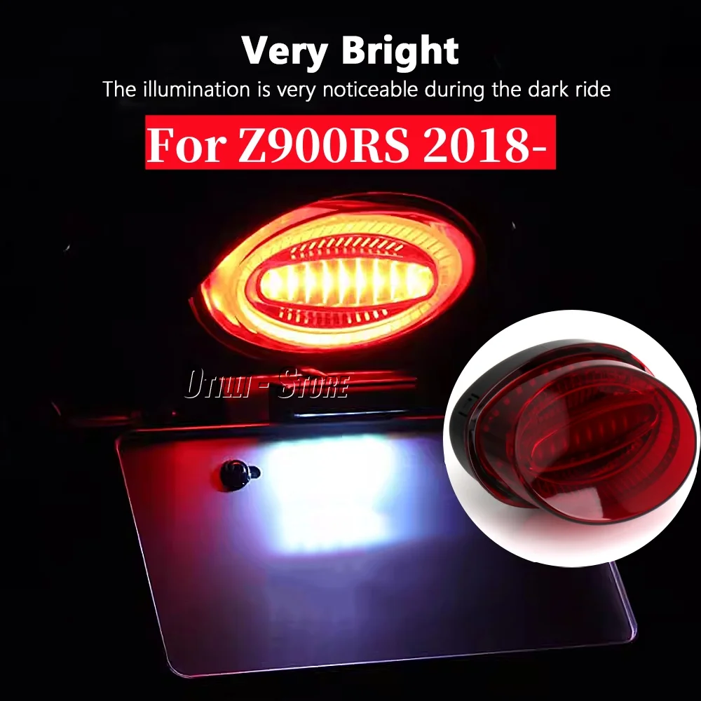 

Z900RS Задний фонарь Plug and Play для мотоцикла, светодиодный задний предупредительный стоп-сигнал, водонепроницаемый задний фонарь для KAWASAKI Z900 RS Z900 RS 2018-