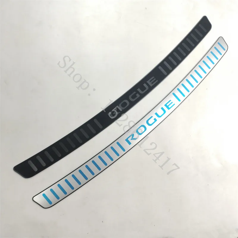 

For NISSAN Rogue t32 2014 2015~2020 stainless Trunk Trim right Bumper Protector Door Sill Cover car Sticker Trim Car Accessories
