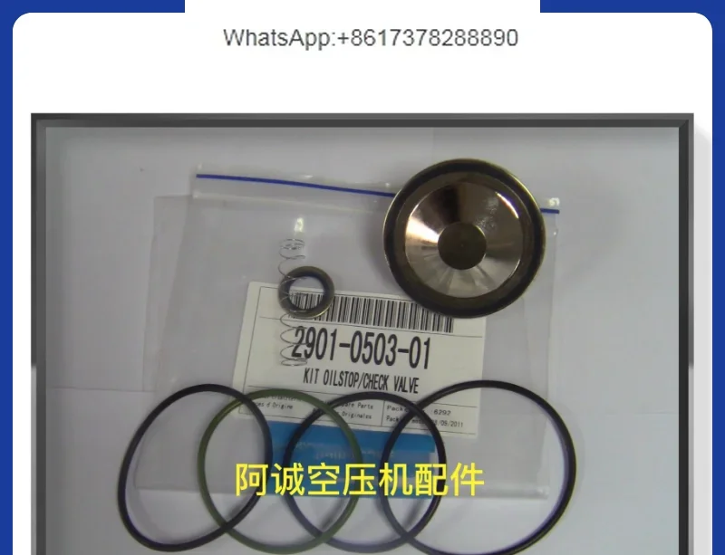 

GA22 Atlas check valve maintenance kit 2901050301 Air compressor valve parts maintenance kit 2901050300