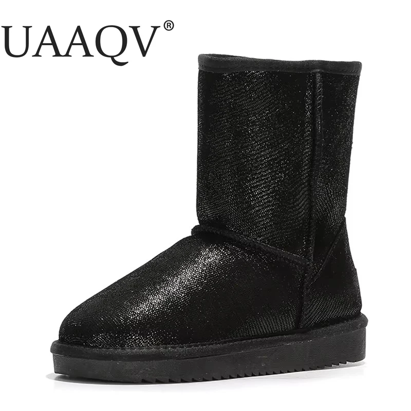 High Quality Australia Classic Lady Shoes Winter Waterproof 100% Genuine Cow Leather Women Snow Boots