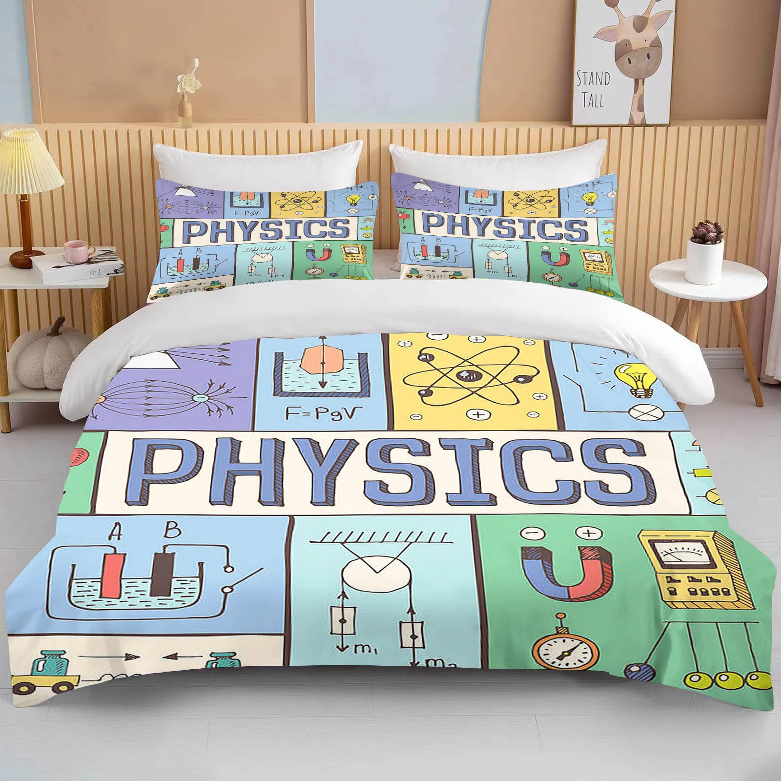 

Mathematical Calculation Formula Bedding Set For Adults Bed Linen Design Bedclothes Luxury Home Textiles Black White Duvet Cover