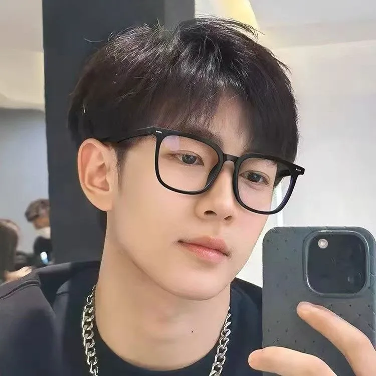 New Matte Black Large Frame Anti-Blue Light Glasses Men Women High Quality Minus Optical Glasses 0-1.0-1.5-2.0-2.5-3.0
